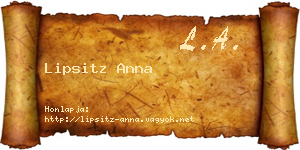 Lipsitz Anna névjegykártya